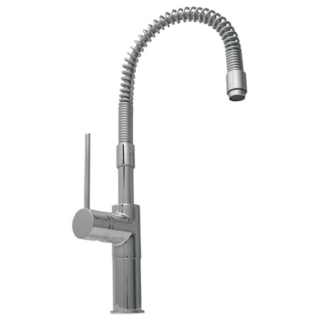 Whitehaus Metrohaus Commercial Sgl Lever Kitchen Faucet W/ Flexible Spout, Chrm WHLX78558-C